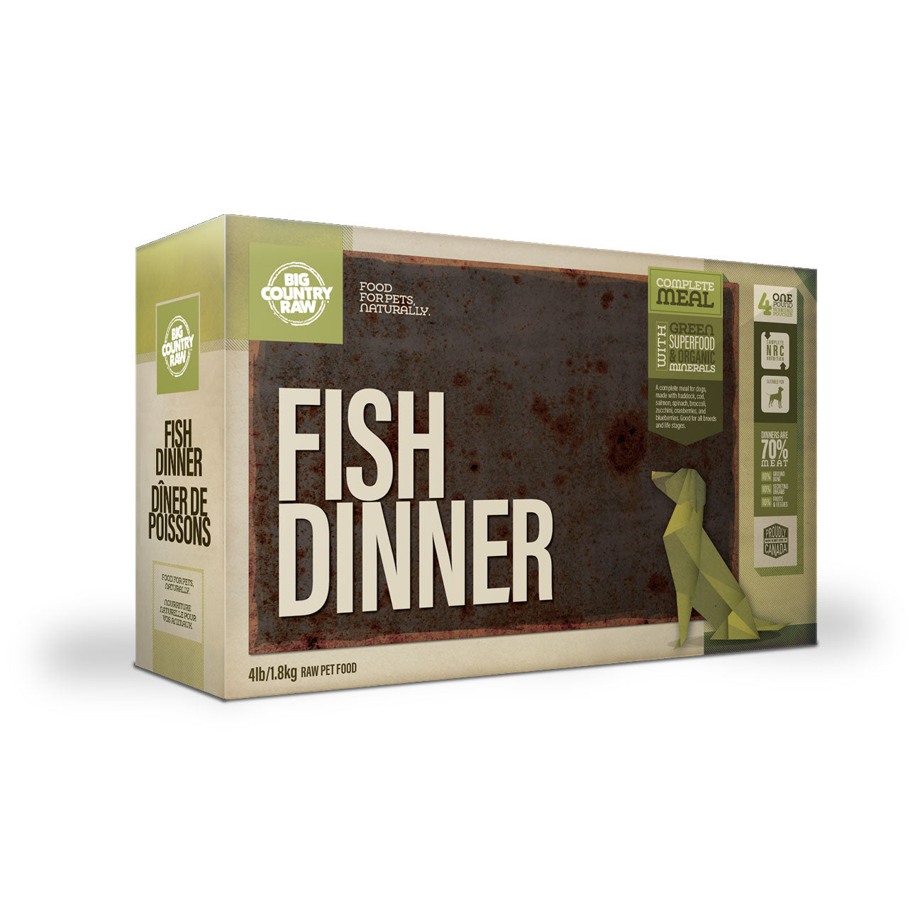 Big Country Raw - Fish Dinner - 4lbs (1lb x 4)