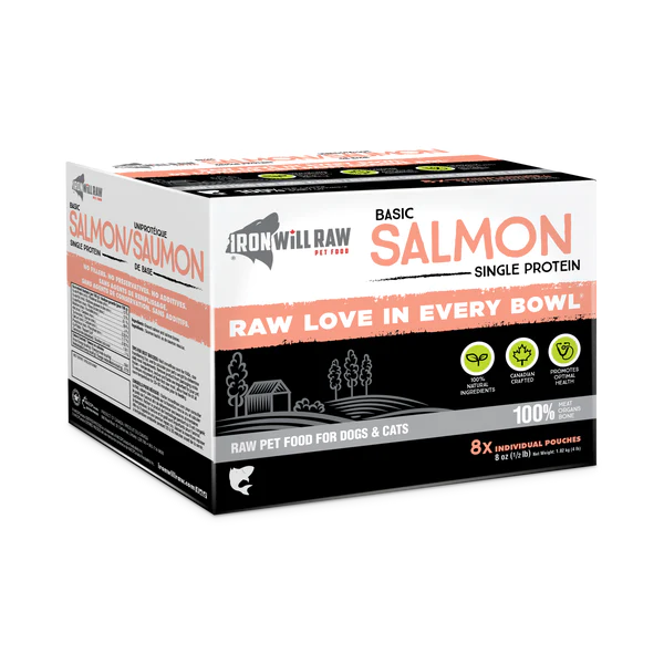 Iron Will Raw - Basic Salmon - 4lbs (1/2lb x 8)