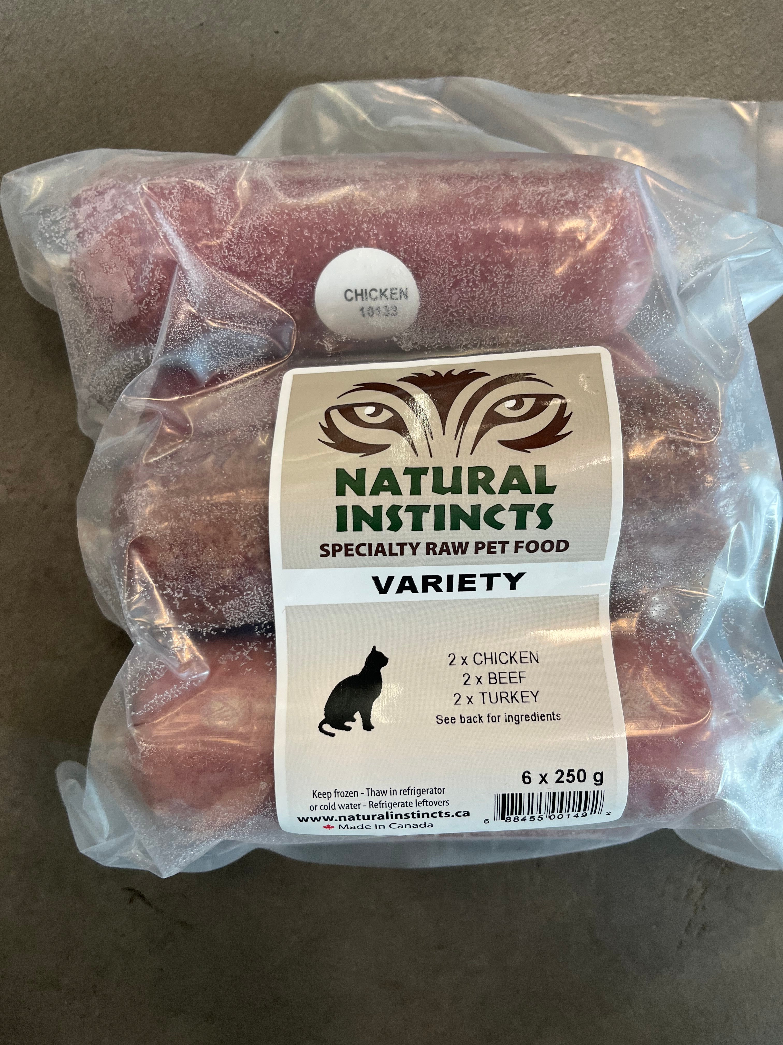 Natural Instincts Cat - Variety Pack - 1/2lb x 6 - 3lbs