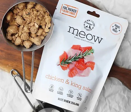 New Zealand Natural - MEOW Chicken & King Salmon Cat Treat - 50g