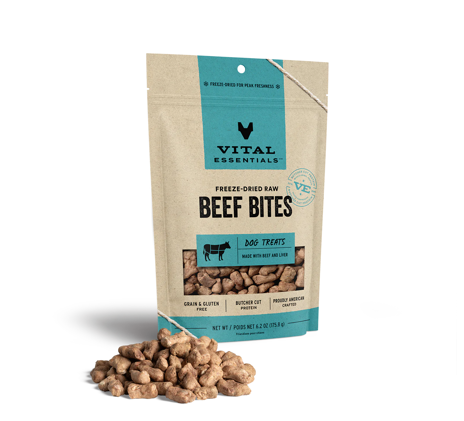 Vital Essentials - Freeze Dried Beef Bites - 178.6g/6.2oz