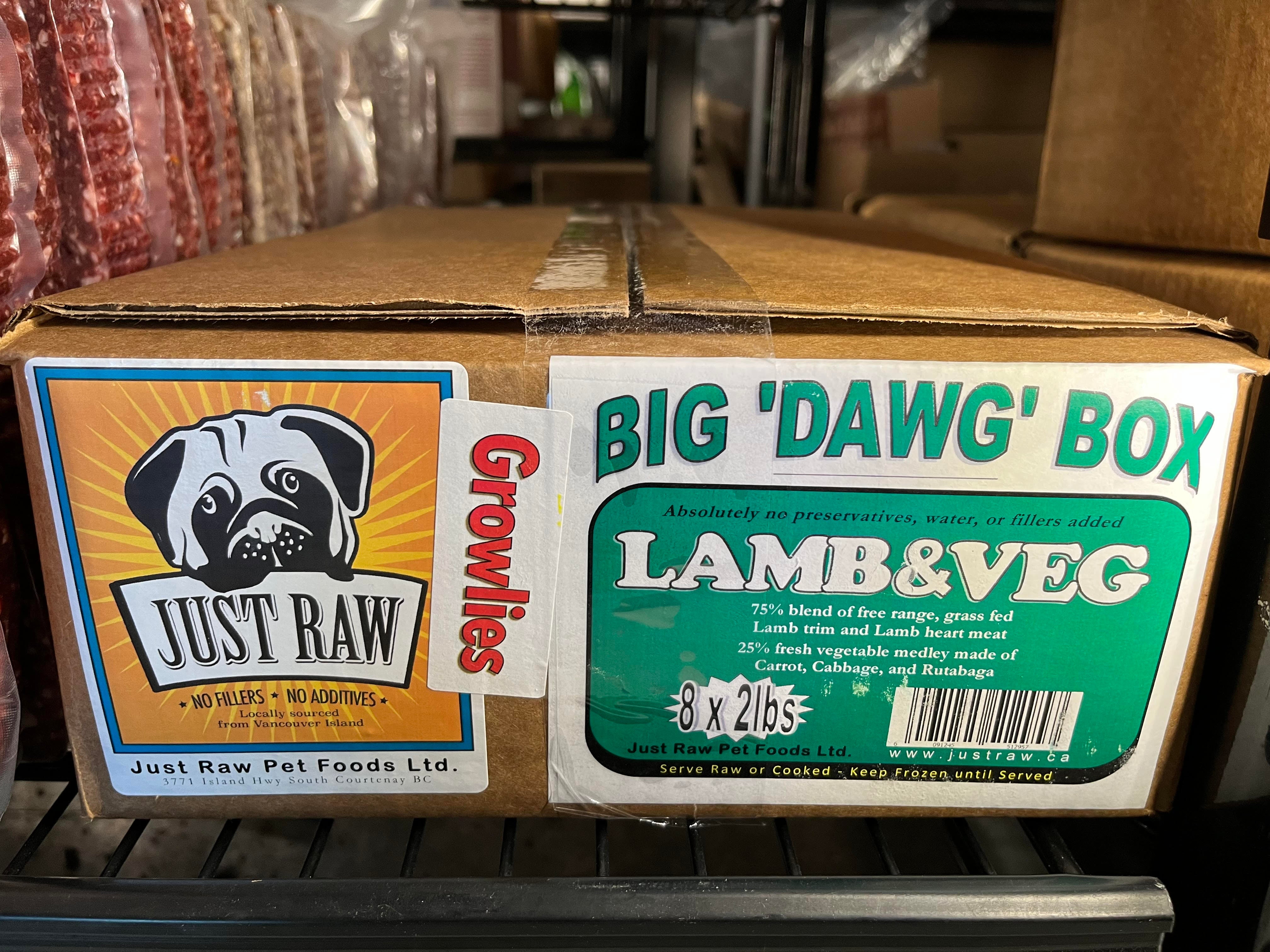 Just Raw - Big Dawg Box - Lamb & Veg - 16lbs