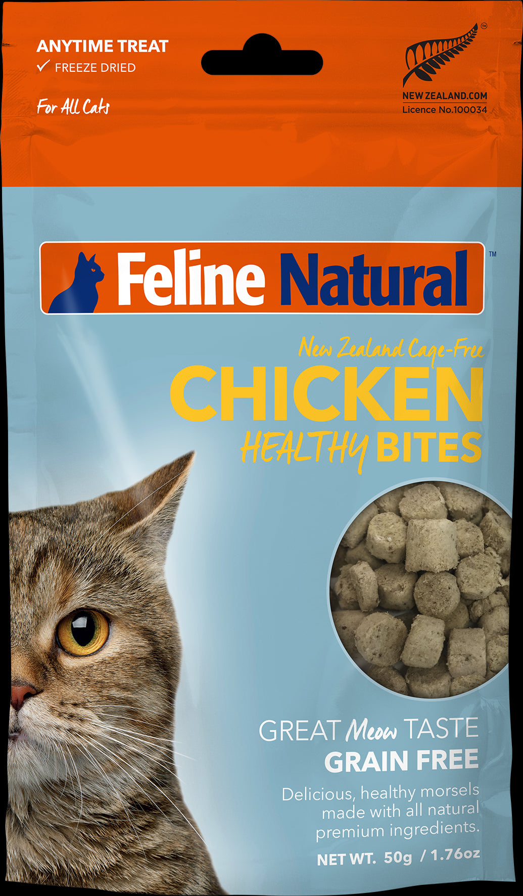 Feline Natural - Chicken Healthy Bite Treats - 50g