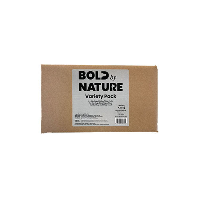 Bold By Nature - Mega Dog Small Variety Box TUBS - 16lbs (4lbs x 4)