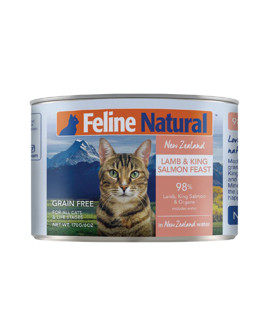 Feline Natural - Lamb & King Salmon Feast Case - 6oz x 12