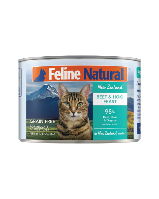 Feline Natural - Beef & Hoki Feast - Canned Case - 12 x 6oz