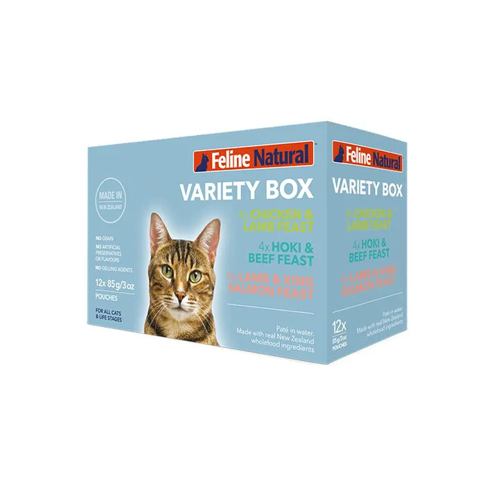 Feline Natural - Variety Box - 3oz X 12 Pouches