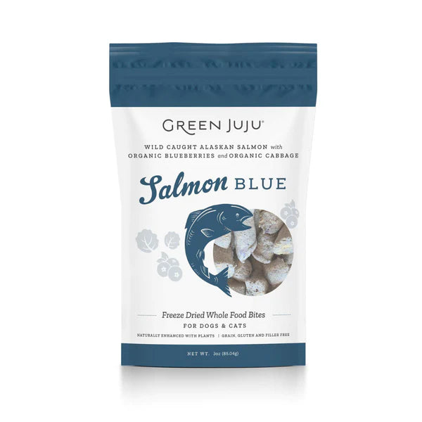 Green Juju - Freeze Dried Whole Food Bites - Salmon Blue - 3oz