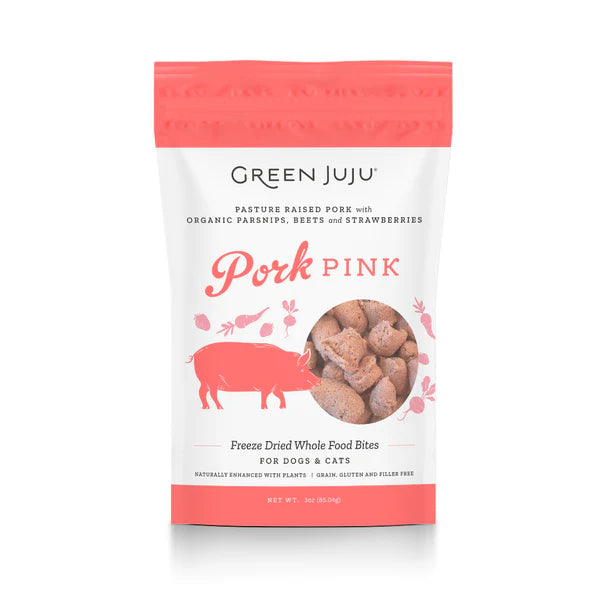 Green Juju - Freeze Dried Whole Food Bites - Pork Pink - 3oz
