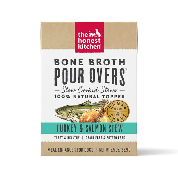 Honest Kitchen - Dog Bone Broth Pour Over - Turkey & Salmon - 5.5oz