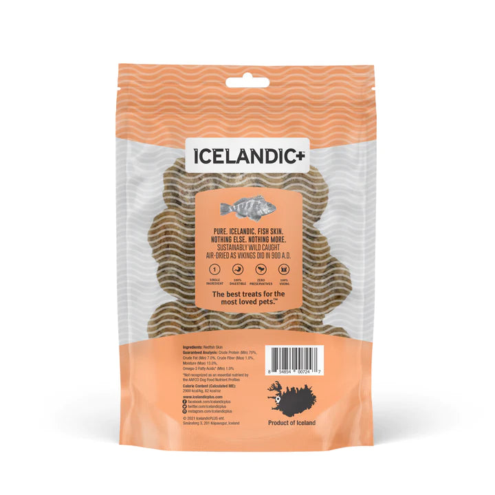 Icelandic+ - Red Fish Skin Rolls Dog Treat - 3oz