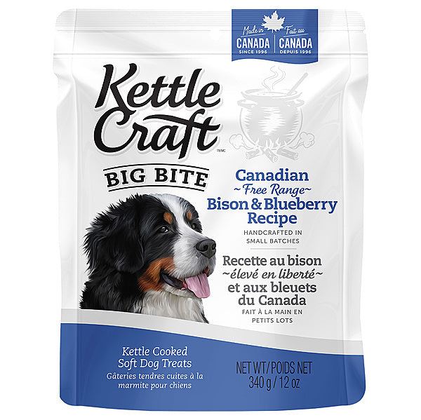 Kettle Craft - Bison & Blueberry Big Bite Dog Treats - 340g