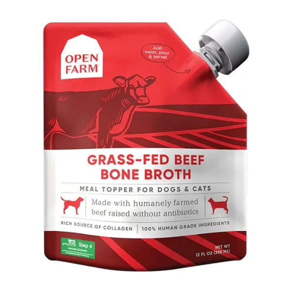 Open Farm - Grass-Fed Beef Bone Broth for Dogs & Cats - 355ml