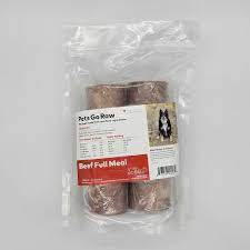 Pets Go Raw - Beef Full Meal - 1/4lb Portions - 2lbs
