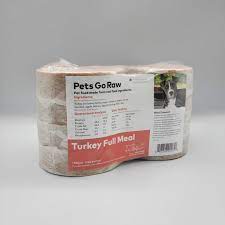 Pets Go Raw - Turkey Full Meal - 1/2lb Portions - 4lbs