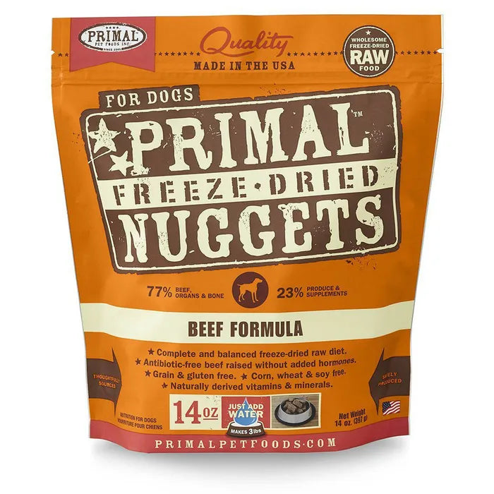Primal - Canine Freeze Dried Nuggets - Beef Formula - 14oz
