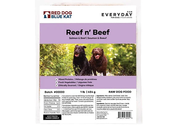 Red Dog Blue Kat - Everyday Raw Reef N Beef Case - 6lbs (1lb x 6)