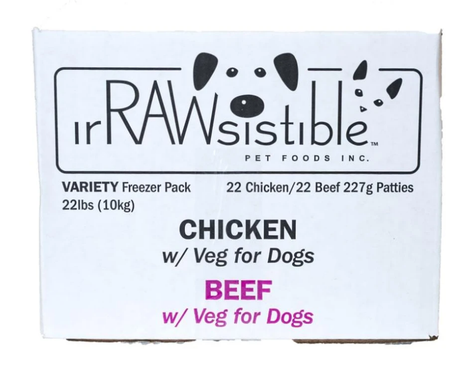 Irrawsistible - Beef & Chicken Variety Pack - 22lbs