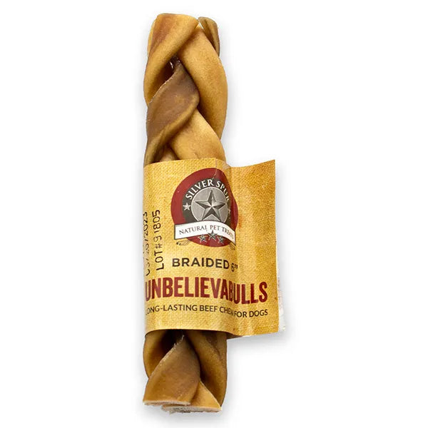 Silver Spur - UNBELIEVABULLS Long-Lasting Braided Beef Chew for Dogs - 6