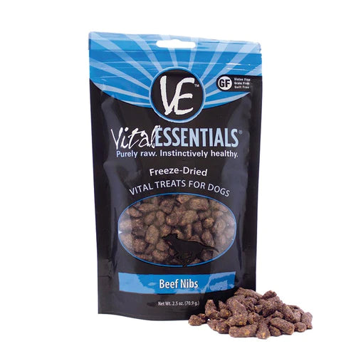 Vital Essentials - Freeze Dried Beef Nibs Dog Treats - 2.5oz