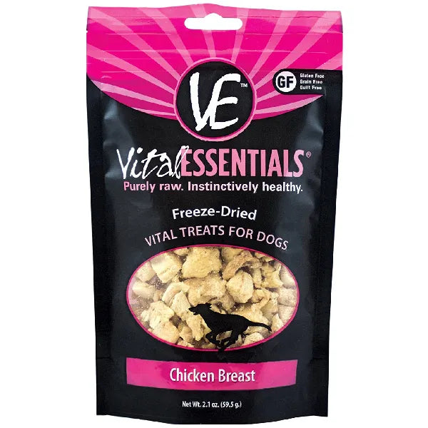 Vital Essentials - Freeze Dried Chicken Breast Dog Treats - 2.1oz