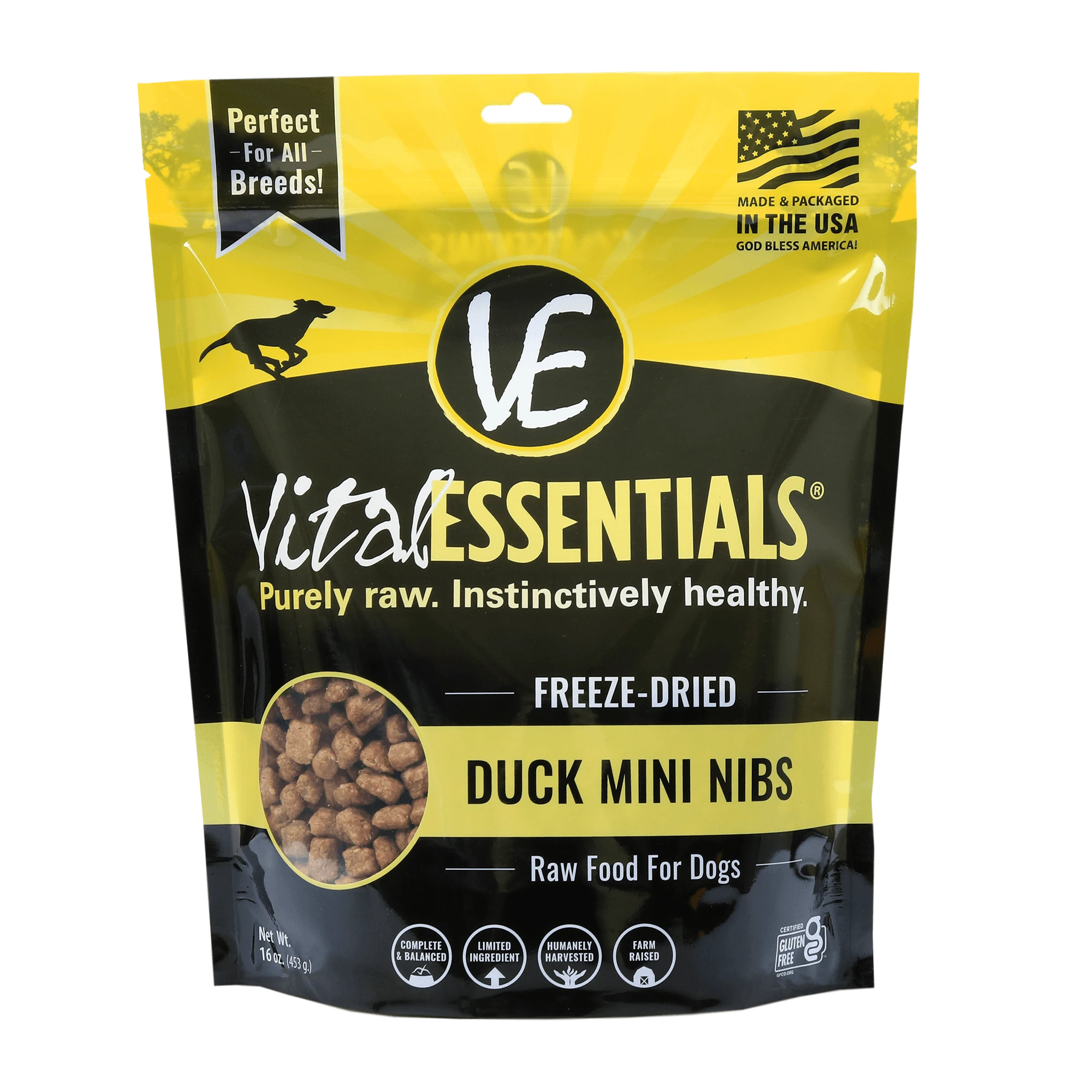 Vital Essentials - Freeze Dried Duck Nibs Dog Treat - 5.5oz