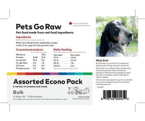 Pets Go Raw - Variety Econo Box - 25lbs