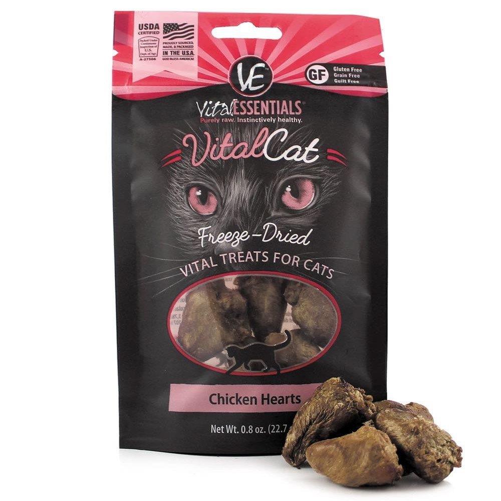 Vital Essentials - Freeze Dried Chicken Hearts Cat Treats - 0.8oz