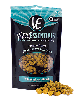 Vital Essentials - Freeze Dried Wild Alaskan Salmon Dog Treats - 2.1oz