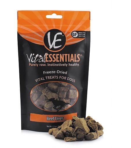 Vital Essentials - Freeze Dried Beef Liver Dog Treats - 2.1oz